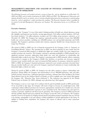 aetna 	2003 Financial Annual Report