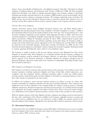 aetna 	2003 Financial Annual Report