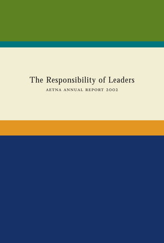The Responsibility of Leaders
       
 