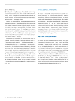 general dynamics Annual Reports 2005