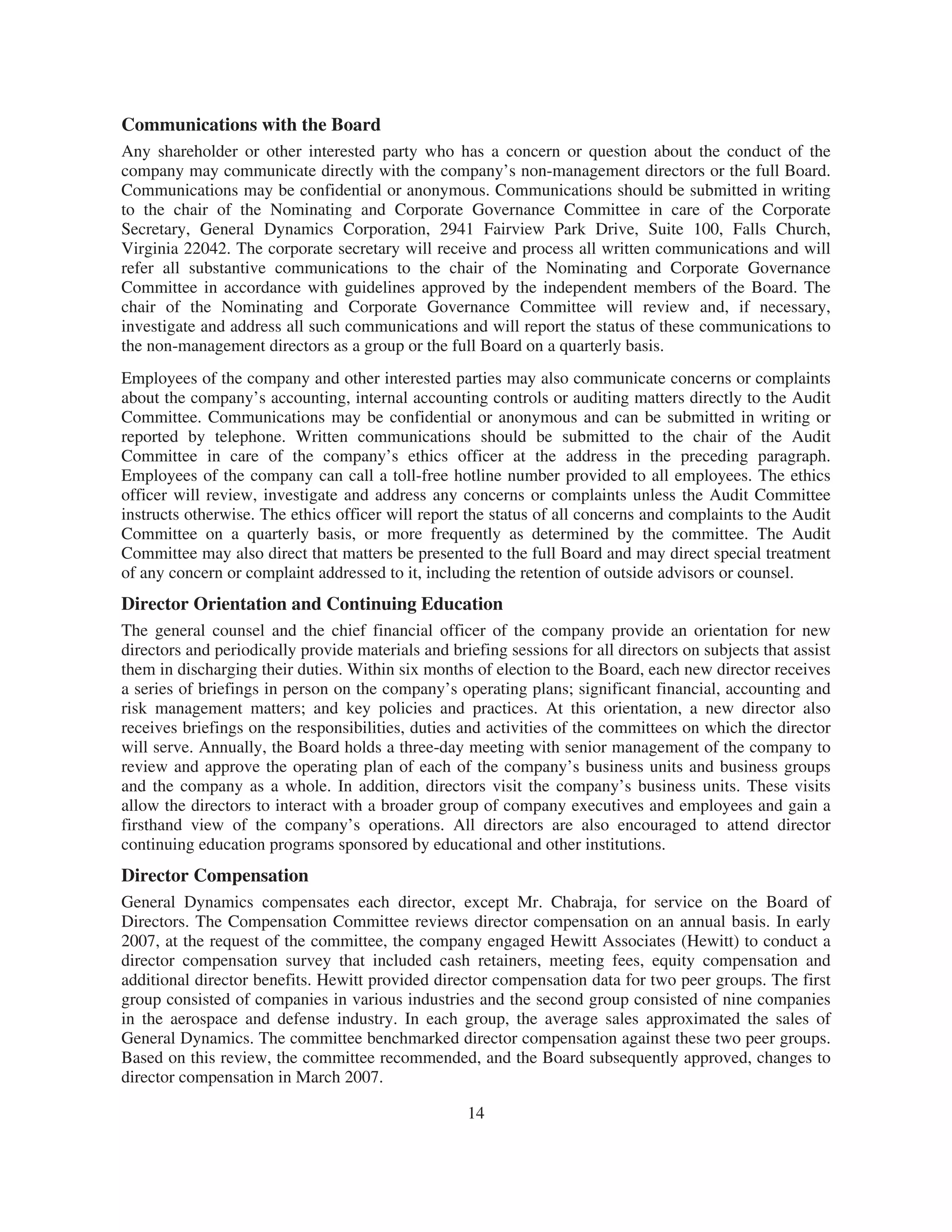 general dynamics 2008 Proxy Statement