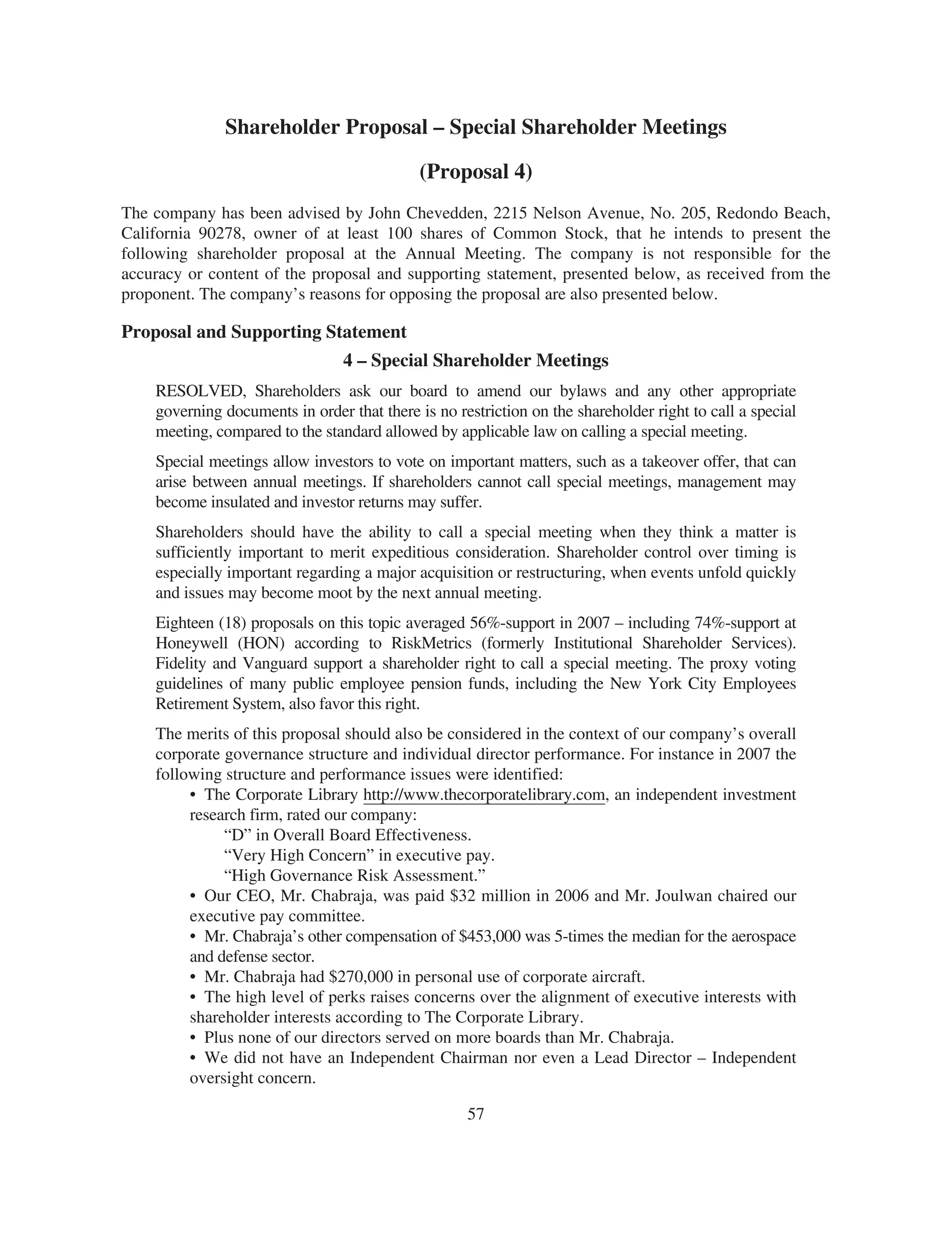 general dynamics 2008 Proxy Statement