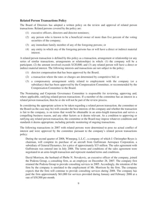 general dynamics 2008 Proxy Statement	 