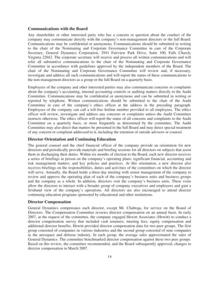 general dynamics 2008 Proxy Statement	 