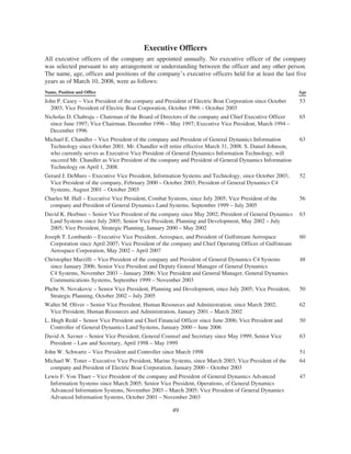 general dynamics 2008 Proxy Statement	 