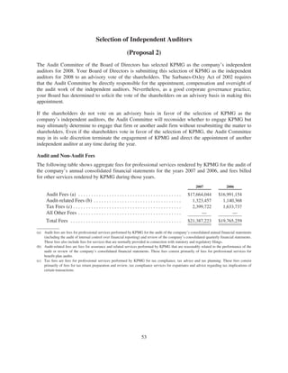 general dynamics 2008 Proxy Statement	 