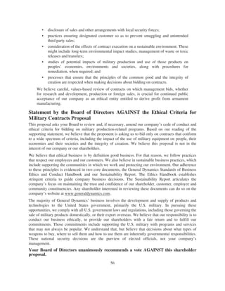 general dynamics 2008 Proxy Statement	 