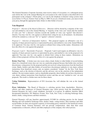 general dynamics 2008 Proxy Statement	 