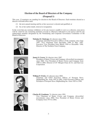 general dynamics 2008 Proxy Statement	 