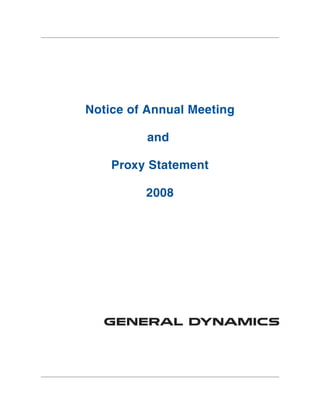 Notice of Annual Meeting

         and

    Proxy Statement

         2008
 