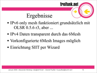 6mesh - IPv6 freifunk mesh networks