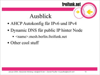 6mesh - IPv6 freifunk mesh networks