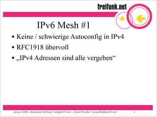 6mesh - IPv6 freifunk mesh networks