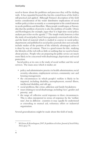Social policy Theory and practice 3. ed. Edition Spicker | PDF