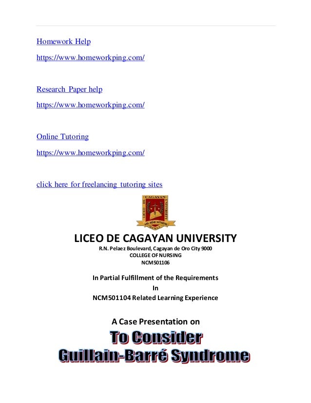 Case study 62 guillain-barré syndrome image