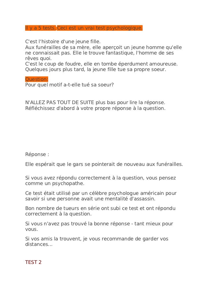 Test psychologiques