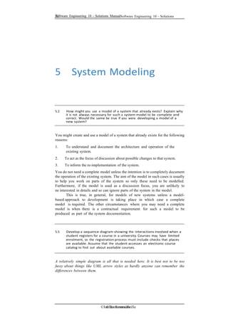 Software Engineering 10th Edition Sommerville Solutions Manual | PDF