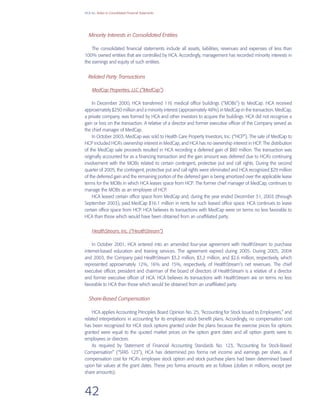 hca annual reports2005