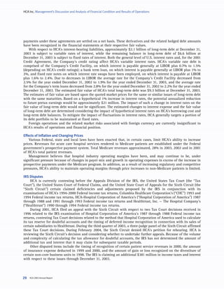 hca annual reports2003