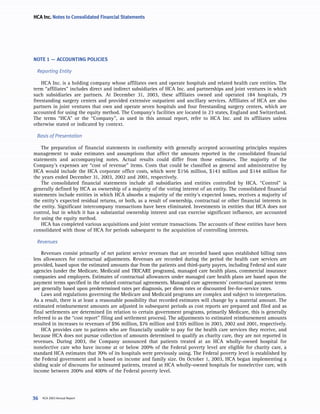 hca annual reports2003