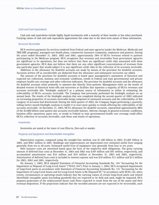 hca annual reports2003