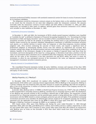 hca annual reports2003