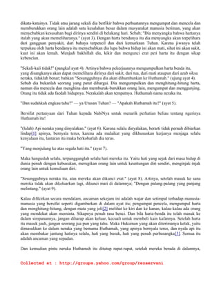 Tafsir Al azhar 104 al humazah | PDF