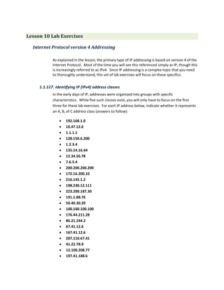 Lab Based Exercise Protocol icnd1-lab-project-exercises(PacketTracer)-5-2014 | PDF