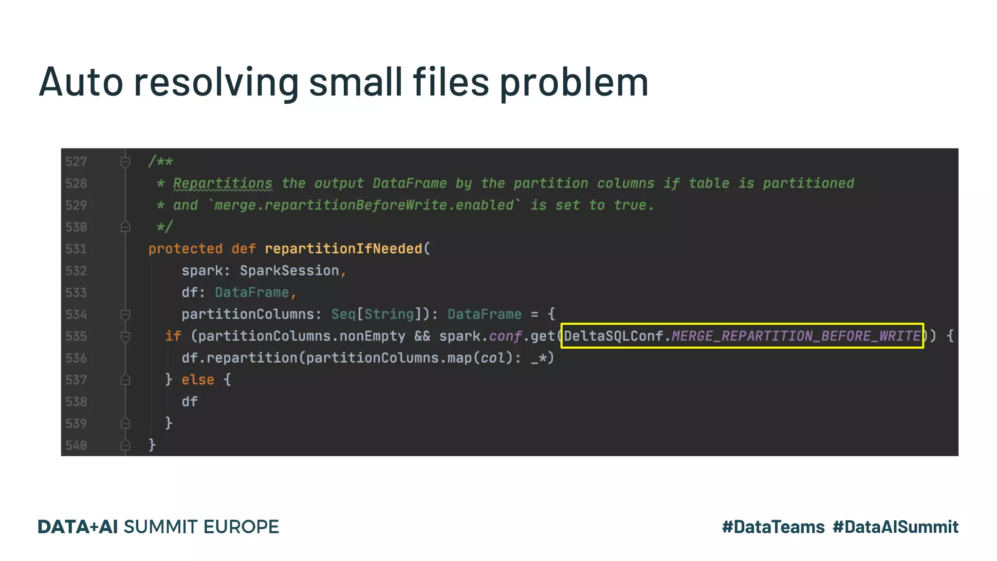 Auto resolving small files problem 
