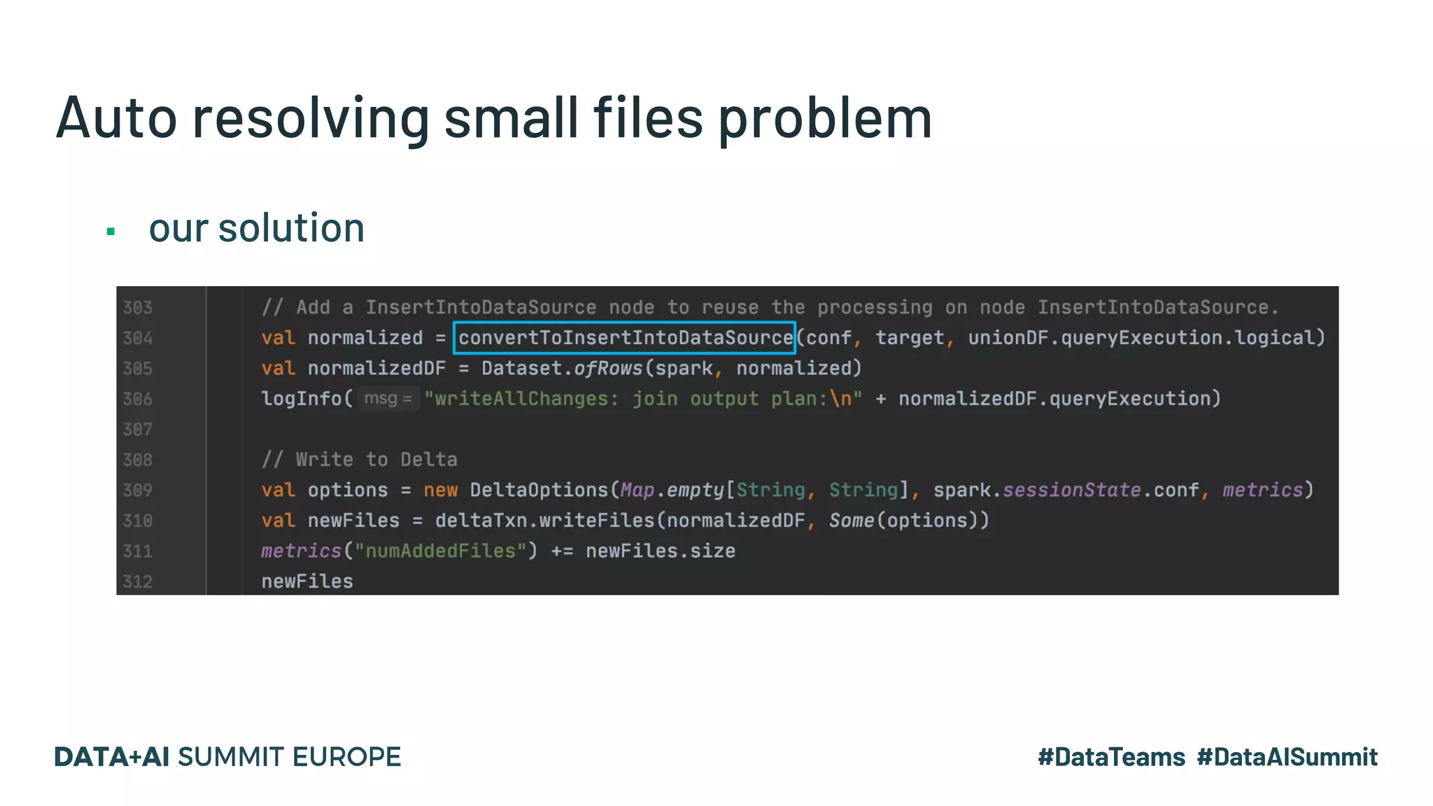 Auto resolving small files problem ▪ our solution 