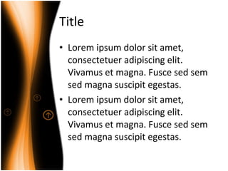 Title Lorem ipsum dolor sit amet, consectetuer adipiscing elit. Vivamus et magna. Fusce sed sem sed magna suscipit egestas.  Lorem ipsum dolor sit amet, consectetuer adipiscing elit. Vivamus et magna. Fusce sed sem sed magna suscipit egestas.  