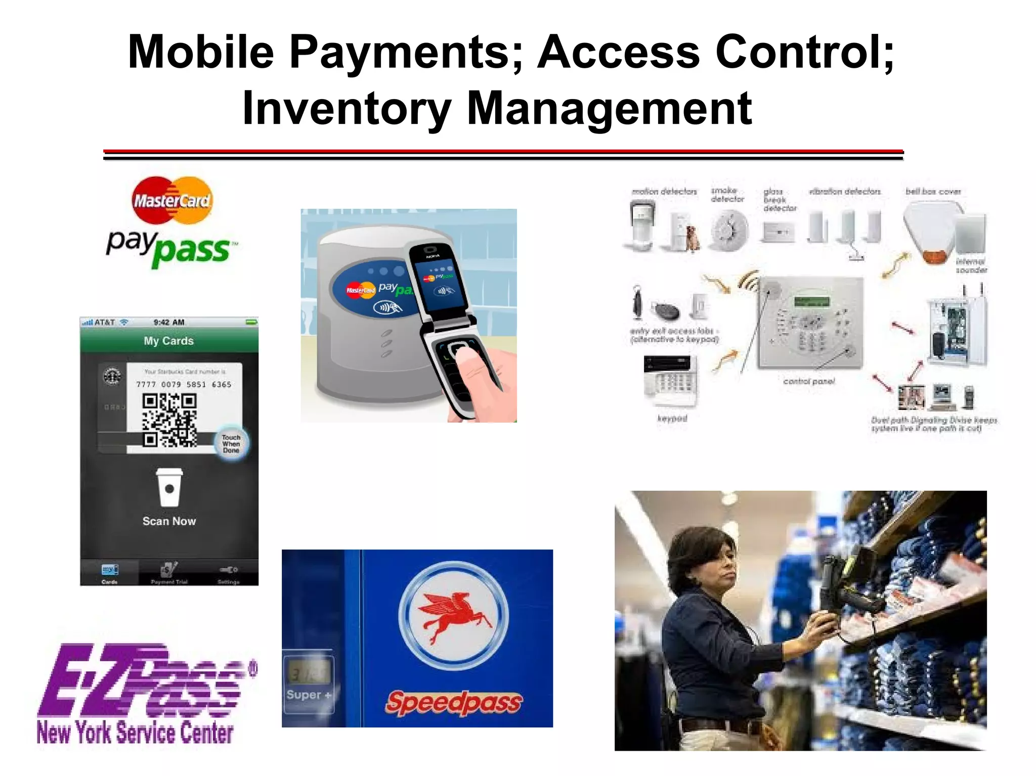 Mobile Payments; Access Control;
Inventory Management
________________________________________________________________________________________________________________________________________________________________________________________
 