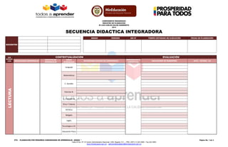 COMPONENTE PEDAGÓGICO
REGISTRO DE PLANEACIÓN
IE LUIS CARLOS GALÁN SARMIENTO
2014
PTA – PLANEACIÓN POR PEQUEÑAS COMUNIDADES...