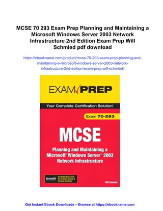 MCSE 70 293 Exam Prep Planning and Maintaining a Microsoft Windows ...