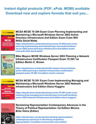 MCSE 70 293 Exam Prep Planning and Maintaining a Microsoft Windows ...