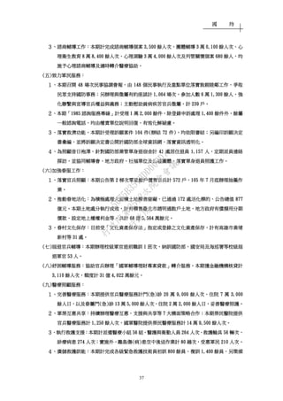 國 防
37
３３３３、、、、諮商輔導工作諮商輔導工作諮商輔導工作諮商輔導工作：：：：本期計完成諮商輔導個案本期計完成諮商輔導個案本期計完成諮商輔導個案本期計完成諮商輔導個案 3,5003,5003,5003,500 餘人次餘人次餘人次餘人次、、、、團體輔導團體輔導團體輔導團體輔導 3333 萬萬萬萬 0,1000,1000,1000,100 餘人次餘人次餘人次餘人次、、、、心心心心
理衛生教育理衛生教育理衛生教育理衛生教育 8888 萬萬萬萬 8,4008,4008,4008,400 餘人次餘人次餘人次餘人次、、、、心理測驗心理測驗心理測驗心理測驗 3333 萬萬萬萬 4,0004,0004,0004,000 餘人次及列管關懷個案餘人次及列管關懷個案餘人次及列管關懷個案餘人次及列管關懷個案 680680680680 餘人餘人餘人餘人，，，，均均均均
施予心理諮商輔導及適時轉介醫療協助施予心理諮商輔導及適時轉介醫療協助施予心理諮商輔導及適時轉介醫療協助施予心理諮商輔導及適時轉介醫療協助。。。。
((((五五五五))))致力軍民服務致力軍民服務致力軍民服務致力軍民服務：：：：
１１１１、、、、本期召開本期召開本期召開本期召開 48484848 場次民事協調會報場次民事協調會報場次民事協調會報場次民事協調會報，，，，由由由由 148148148148 個民事執行及重點單位落實敦親睦鄰工作個民事執行及重點單位落實敦親睦鄰工作個民事執行及重點單位落實敦親睦鄰工作個民事執行及重點單位落實敦親睦鄰工作，，，，爭取爭取爭取爭取
民眾支持國防事務民眾支持國防事務民眾支持國防事務民眾支持國防事務；；；；另辦理與徵屬有約座談計另辦理與徵屬有約座談計另辦理與徵屬有約座談計另辦理與徵屬有約座談計 1,0641,0641,0641,064 場次場次場次場次，，，，參加人數參加人數參加人數參加人數 6666 萬萬萬萬 1,3001,3001,3001,300 餘餘餘餘人人人人，，，，強強強強
化聯繫與宣導官兵權益與義務化聯繫與宣導官兵權益與義務化聯繫與宣導官兵權益與義務化聯繫與宣導官兵權益與義務；；；；主動慰助貧病疾苦官兵徵屬主動慰助貧病疾苦官兵徵屬主動慰助貧病疾苦官兵徵屬主動慰助貧病疾苦官兵徵屬，，，，計計計計 239239239239 戶戶戶戶。。。。
２２２２、、、、本期本期本期本期「「「「1985198519851985 諮詢服務專線諮詢服務專線諮詢服務專線諮詢服務專線」」」」計受理計受理計受理計受理 1111 萬萬萬萬 2,0002,0002,0002,000 餘件餘件餘件餘件，，，，除登錄申訴處理除登錄申訴處理除登錄申訴處理除登錄申訴處理 1,4001,4001,4001,400 餘件外餘件外餘件外餘件外，，，，餘屬餘屬餘屬餘屬
一般諮詢電話一般諮詢電話一般諮詢電話一般諮詢電話，，，，均由權責單位說明回復均由權責單位說明回復均由權責單位說明回復均由權責單位說明回復，，，，有效化解疑慮有效化解疑慮有效化解疑慮有效化解疑慮。。。。
３３３３、、、、落實救濟功能落實救濟功能落實救濟功能落實救濟功能，，，，本期計受理訴願案件本期計受理訴願案件本期計受理訴願案件本期計受理訴願案件 104104104104 件件件件((((辦結辦結辦結辦結 72727272 件件件件))))，，，，均依限審結均依限審結均依限審結均依限審結；；；；另編印訴願決定另編印訴願決定另編印訴願決定另編印訴願決定
書彙編書彙編書彙編書彙編，，，，並將訴願決定書公開於國防部全球資訊網並將訴願決定書公開於國防部全球資訊網並將訴願決定書公開於國防部全球資訊網並將訴願決定書公開於國防部全球資訊網，，，，落實資訊透明化落實資訊透明化落實資訊透明化落實資訊透明化。。。。
４４４４、、、、為照顧昔日袍澤為照顧昔日袍澤為照顧昔日袍澤為照顧昔日袍澤，，，，針對國防部業管單身退宿舍計針對國防部業管單身退宿舍計針對國防部業管單身退宿舍計針對國防部業管單身退宿舍計 41414141 處居住退員處居住退員處居住退員處居住退員 1,1571,1571,1571,157 人人人人，，，，定期派員連絡定期派員連絡定期派員連絡定期派員連絡
探訪探訪探訪探訪，，，，並協同輔導會並協同輔導會並協同輔導會並協同輔導會、、、、地方政府地方政府地方政府地方政府、、、、社福單位及公益團體社福單位及公益團體社福單位及公益團體社福單位及公益團體，，，，落實單落實單落實單落實單身退員照護工作身退員照護工作身退員照護工作身退員照護工作。。。。
((((六六六六))))加強眷服工作加強眷服工作加強眷服工作加強眷服工作：：：：
１１１１、、、、落實官兵照顧落實官兵照顧落實官兵照顧落實官兵照顧：：：：本期公告第本期公告第本期公告第本期公告第 2222 梯次零星餘戶價售官兵計梯次零星餘戶價售官兵計梯次零星餘戶價售官兵計梯次零星餘戶價售官兵計 572572572572 戶戶戶戶，，，，105105105105 年年年年 7777 月底辦理抽籤作月底辦理抽籤作月底辦理抽籤作月底辦理抽籤作
業業業業。。。。
２２２２、、、、推動眷地活化推動眷地活化推動眷地活化推動眷地活化：：：：為積極處理大面積土地標售窒礙為積極處理大面積土地標售窒礙為積極處理大面積土地標售窒礙為積極處理大面積土地標售窒礙，，，，已通過已通過已通過已通過 172172172172 處活化標的處活化標的處活化標的處活化標的、、、、公告總值公告總值公告總值公告總值 877877877877
億元億元億元億元。。。。本期土地處分執行成效本期土地處分執行成效本期土地處分執行成效本期土地處分執行成效，，，，計有標售臺北市趙明通散戶土地計有標售臺北市趙明通散戶土地計有標售臺北市趙明通散戶土地計有標售臺北市趙明通散戶土地、、、、地方政府有償撥用分期地方政府有償撥用分期地方政府有償撥用分期地方政府有償撥用分期
價款價款價款價款、、、、設定地上權權利金等設定地上權權利金等設定地上權權利金等設定地上權權利金等，，，，共計共計共計共計 68686868 億億億億 5,5645,5645,5645,564 萬餘元萬餘元萬餘元萬餘元。。。。
３３３３、、、、眷村文化保存眷村文化保存眷村文化保存眷村文化保存：：：：目前受目前受目前受目前受「「「「文化資產保存法文化資產保存法文化資產保存法文化資產保存法」」」」指定或登錄之文化資產保存指定或登錄之文化資產保存指定或登錄之文化資產保存指定或登錄之文化資產保存，，，，計有高雄市黃埔計有高雄市黃埔計有高雄市黃埔計有高雄市黃埔
新村等新村等新村等新村等 31313131 處處處處。。。。
((((七七七七))))屆退官兵輔導屆退官兵輔導屆退官兵輔導屆退官兵輔導：：：：本期辦理校級軍官退前職訓本期辦理校級軍官退前職訓本期辦理校級軍官退前職訓本期辦理校級軍官退前職訓 1111 班次班次班次班次，，，，納訓國防部納訓國防部納訓國防部納訓國防部、、、、國安局及海巡署等校級屆國安局及海巡署等校級屆國安局及海巡署等校級屆國安局及海巡署等校級屆
退軍官退軍官退軍官退軍官 53535353 人人人人。。。。
((((八八八八))))紓困輔導服務紓困輔導服務紓困輔導服務紓困輔導服務：：：：協助官兵辦理協助官兵辦理協助官兵辦理協助官兵辦理「「「「國軍輔導理財專案貸款國軍輔導理財專案貸款國軍輔導理財專案貸款國軍輔導理財專案貸款」」」」轉介服務轉介服務轉介服務轉介服務，，，，本期獲金融機構核貸計本期獲金融機構核貸計本期獲金融機構核貸計本期獲金融機構核貸計
3,1103,1103,1103,110 餘人次餘人次餘人次餘人次，，，，額度計額度計額度計額度計 31313131 億億億億 4,0224,0224,0224,022 萬餘元萬餘元萬餘元萬餘元。。。。
((((九九九九))))醫療照顧服務醫療照顧服務醫療照顧服務醫療照顧服務：：：：
１１１１、、、、完善醫療服務完善醫療服務完善醫療服務完善醫療服務：：：：本期提供官兵醫療服務計門本期提供官兵醫療服務計門本期提供官兵醫療服務計門本期提供官兵醫療服務計門((((急急急急))))診診診診 20202020 萬萬萬萬 9,0009,0009,0009,000 餘人次餘人次餘人次餘人次、、、、住院住院住院住院 7777 萬萬萬萬 3,0003,0003,0003,000
餘人日餘人日餘人日餘人日，，，，以及眷屬門以及眷屬門以及眷屬門以及眷屬門((((急急急急))))診診診診 13131313 萬萬萬萬 5,0005,0005,0005,000 餘人次餘人次餘人次餘人次、、、、住院住院住院住院 2222 萬萬萬萬 2,0002,0002,0002,000 餘人日餘人日餘人日餘人日，，，，妥善醫療照護妥善醫療照護妥善醫療照護妥善醫療照護。。。。
２２２２、、、、軍榮互惠共享軍榮互惠共享軍榮互惠共享軍榮互惠共享：：：：持續辦理醫療互惠持續辦理醫療互惠持續辦理醫療互惠持續辦理醫療互惠、、、、支援與共享等支援與共享等支援與共享等支援與共享等 7777 大構面策略合作大構面策略合作大構面策略合作大構面策略合作；；；；本期榮民醫院提供本期榮民醫院提供本期榮民醫院提供本期榮民醫院提供
官兵醫療服務計官兵醫療服務計官兵醫療服務計官兵醫療服務計 1,2501,2501,2501,250 餘人次餘人次餘人次餘人次，，，，國軍醫院提供榮民國軍醫院提供榮民國軍醫院提供榮民國軍醫院提供榮民醫療服務計醫療服務計醫療服務計醫療服務計 14141414 萬萬萬萬 9,5009,5009,5009,500 餘人次餘人次餘人次餘人次。。。。
３３３３、、、、執行救護支援執行救護支援執行救護支援執行救護支援：：：：本期計派遣醫療小組本期計派遣醫療小組本期計派遣醫療小組本期計派遣醫療小組 56565656 組組組組、、、、醫護與衛勤人員醫護與衛勤人員醫護與衛勤人員醫護與衛勤人員 264264264264 人次人次人次人次、、、、救護輸具救護輸具救護輸具救護輸具 56565656 輛次輛次輛次輛次、、、、
診療病患診療病患診療病患診療病患 274274274274 人次人次人次人次；；；；實施外實施外實施外實施外、、、、離島傷離島傷離島傷離島傷((((病病病病))))患空中後送作業計患空中後送作業計患空中後送作業計患空中後送作業計 80808080 趟次趟次趟次趟次，，，，受惠軍民受惠軍民受惠軍民受惠軍民 210210210210 人次人次人次人次。。。。
４４４４、、、、廣儲救護訓能廣儲救護訓能廣儲救護訓能廣儲救護訓能：：：：本期計完成各級緊急救護技術員初訓本期計完成各級緊急救護技術員初訓本期計完成各級緊急救護技術員初訓本期計完成各級緊急救護技術員初訓 800800800800 餘員餘員餘員餘員、、、、複訓複訓複訓複訓 1,4001,4001,4001,400 餘員餘員餘員餘員，，，，另策頒另策頒另策頒另策頒
行
政
院
行
政
院
第
3512次
院
會
會
議
5675B3513DD000D7
 