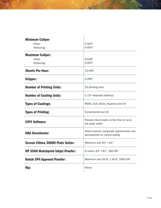 KBA Rapida 105 10c | PDF