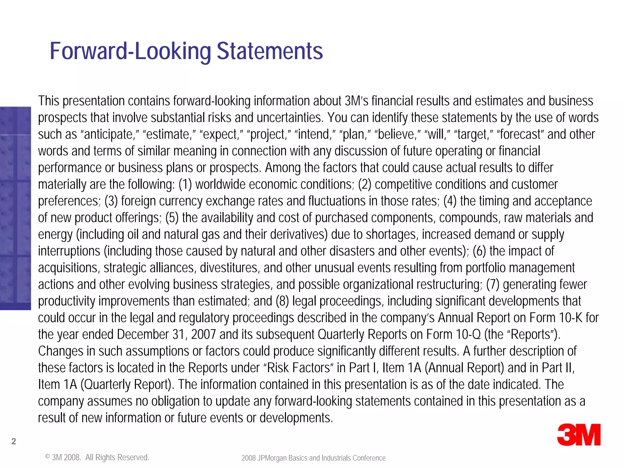 JPMorgan Conference Presentation