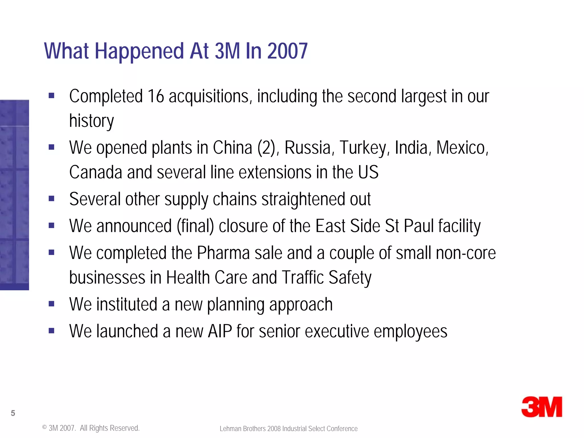 Lehman Brothers Conference Presentation