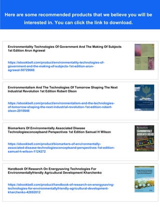 Environmentality Technologies Of Government And The Making Of Subjects ...