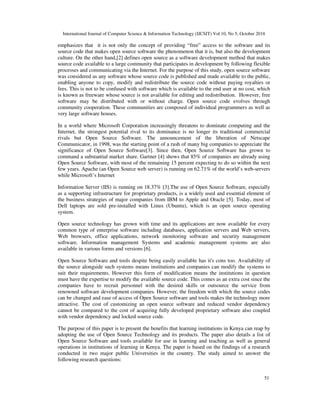 Open Source Technology : An Emerging and Vital Paradigm in Institutions ...