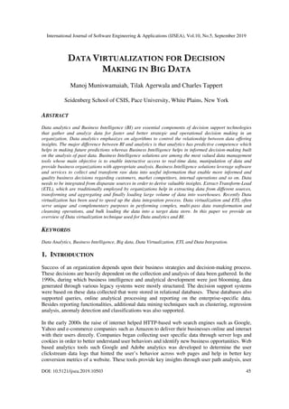 Paper Title : Data Virtualization for Decision Making in Big Data | PDF