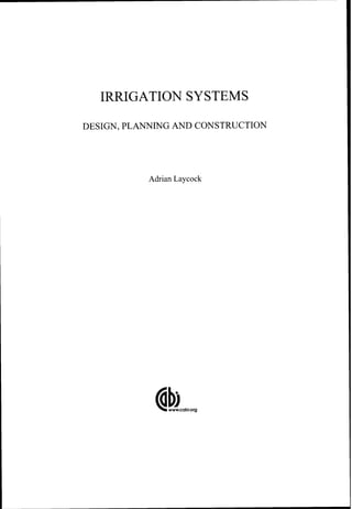 Cabbi Drawing.pdf Irrigation Systems Cabi Publications First Adrian Laycock | PDF