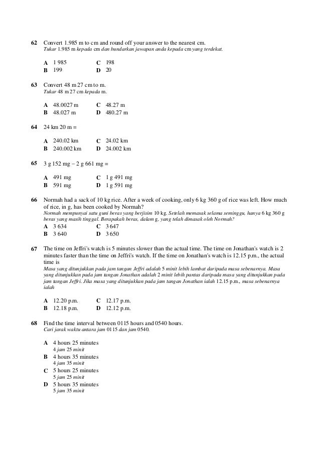 100 soalan Matematik Ting1