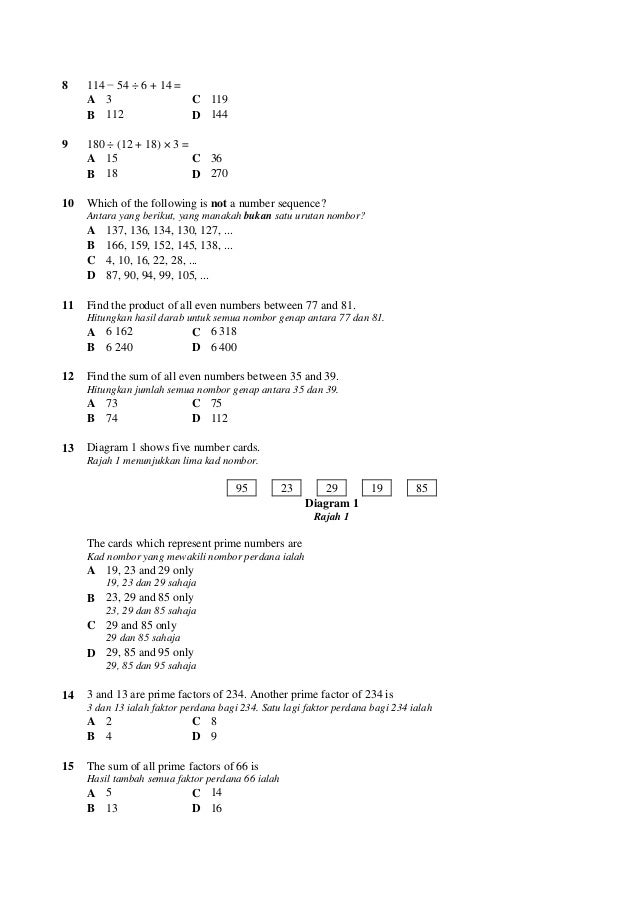 Soalan Matematik Tingkatan 4 Bab 1 Dan 2 Kuora P