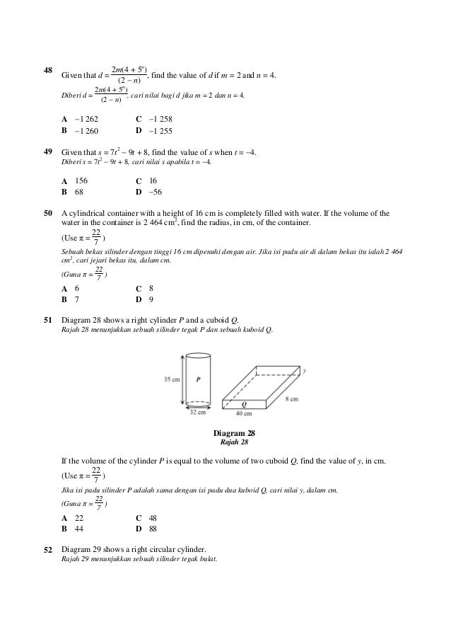 100 Soalan Matematik Ting3