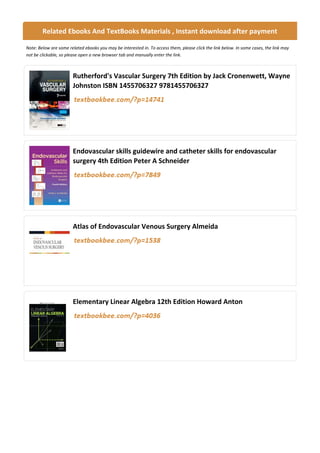 Comprehensive Guide to Rutherford's Vascular Surgery and Endovascular ...