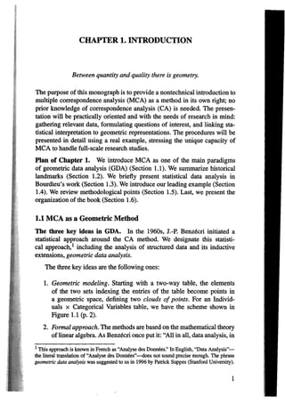 Multiple Correspondence Analysis Brigitte Le Roux Henry Rouanet | PDF
