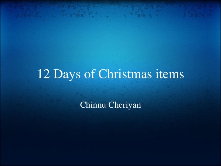 12 Days of Christmas Slideshow