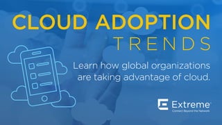 CLOUD ADOPTION
T R E N D S
Learn how global organizations
are taking advantage of cloud.
 
